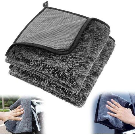 YMYNY 90x60CM Une serviette de voiture en queue de cochon épaissie en microfibre de - Total Clean Chiffon Microfibre (1/4)