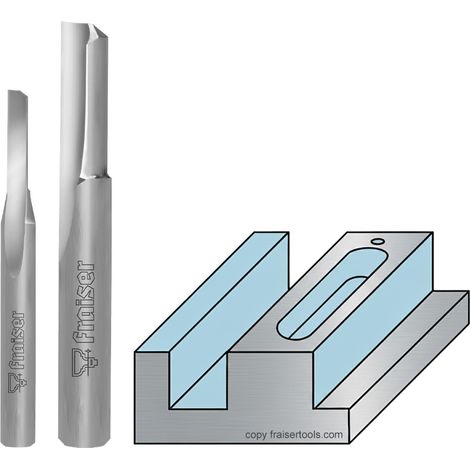 Fraise droite pour plastiques et alliages légers queue 6mm D=6 I=20 S=6 Z=1 POLY M - Fraiser (1/5)