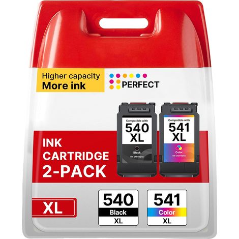Cartouche 540 et 541 Remplacement pour Canon 540 541 XL PG-540XL CL-541XL Encre Compatibles pour Canon PIXMA MG3650s MX475 MG3600 MG3650 MG3550 MG4250 TS5150 Multifonction imprimante (1/5)