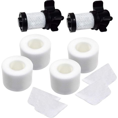Lot de 2 + 4 filtres compatibles Shark IONFlex DuoClean IC205 IF100 IF150 IF160 IF170 IF180 IF251 IF200 IF201 IF202 IF205 Remplace XPREMF100,XPSTMF100 (IF100000 2 HEPA + 4 filtres en mousse)