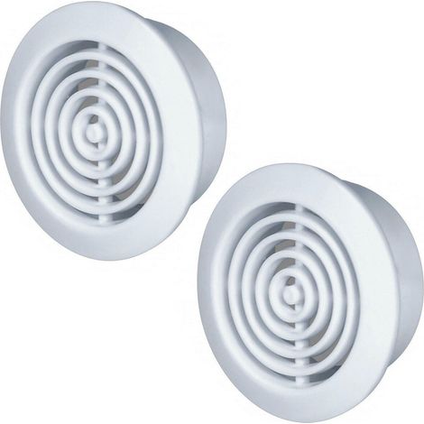 Rejilla de ventilación blanca para abertura de 45 mm, 2 unidades. (1/3)