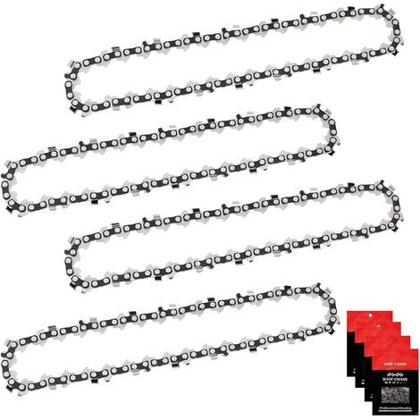 4 pièces Chaîne de tronçonneuse 30 cm 1/4" pas 1,1 mm 64 maillons Chaîne pour tronçonneuses compatibles avec les tronçonneuses Stihl 3670 000 0064 MSA 160 ms, MSA 60, MSA 70, MSA 120, MSA 140 (1/5)
