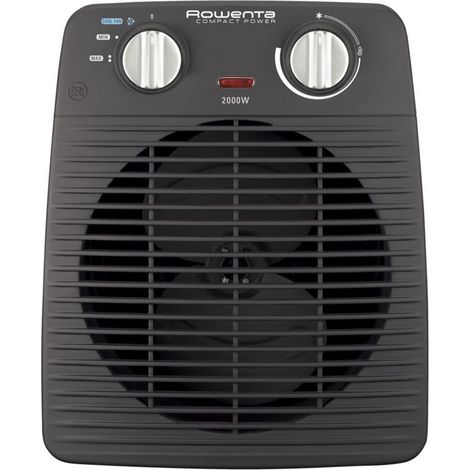 Rowenta – Chauffage soufflant 2000W – Thermostat mécanique réglable – Ventilation froide – Pour pièces jusqu'à 20 m² – Dimensions 20x25.5x12 cm (1/5)