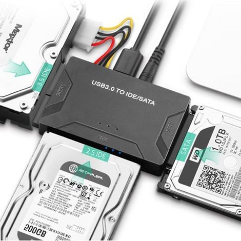 USB IDE-adapter USB 3.0 till SATA IDE Hårddisk Konverter Combo (1/5)