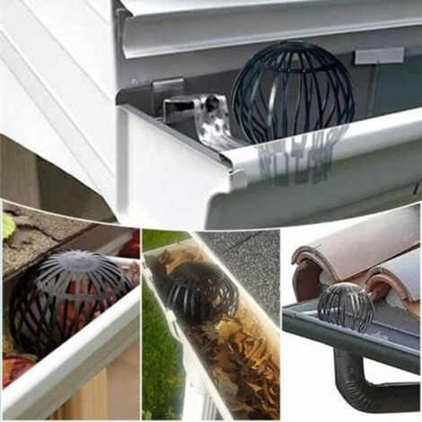 4 pcs Filtre pour Descente de Gouttière, Gardes de Gouttière, Garde les Gouttières non Obstruées par des feuilles, de la mousse, de (1/5)