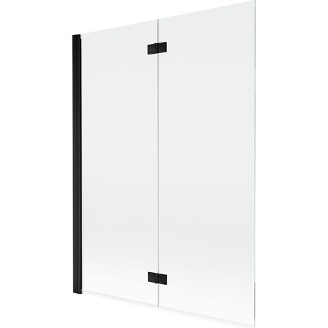 Mexen Mist paravento da bagno 2-ante sinistro 130 x 150 cm, trasparente, nero - 8A9-130-002-70-00-L (1/5)