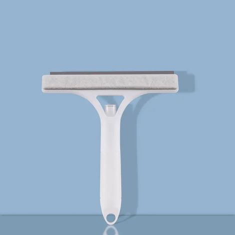 Brosse nettoyante trois en un pour vitres avec vaporisateur et racloir pour carreaux et surfaces vitrées outil ménager multifonction
