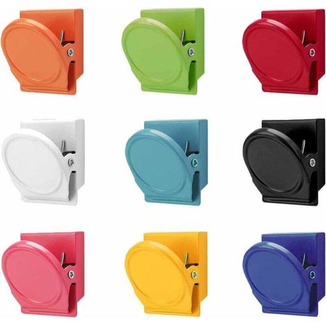 pinzas magnéticas para refrigerador, potentes imanes para pizarra blanca, coloridas y resistentes a arañazos, para el hogar, la oficina y la escuela. (1/4)