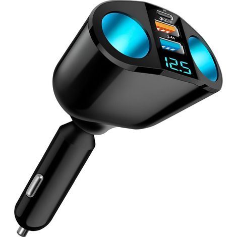 Chargeur Allume Cigare Double USB QC3.0 (1/5)
