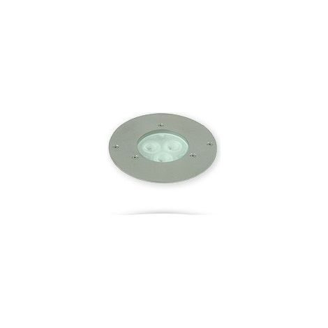 Encastré de sol exterieur LED 1W Ø 95mm collerette inox direct 4500K 75lm avec driver 230V IK08 IP67 ILO EBENOID 079710 (1/2)