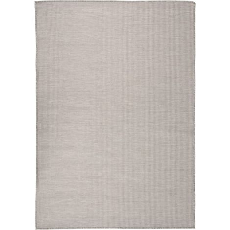 Tapis extérieur Tapis à tissage plat  Tapis de salon 140x200 cm Taupe 39945 (1/5)