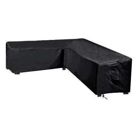 Housse de canapé en L, housse de protection pour meubles d'angle en rotin, imperméable, résistante aux UV, pour salle à manger, 286 x 286 x 82 cm (1/4)