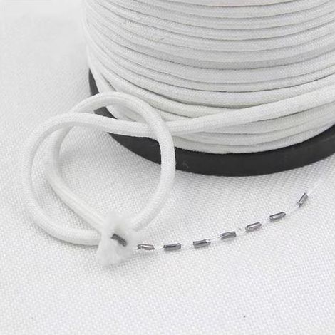 Kaelt - 300g Plomb Rideau, 10m Fil de Plomb pour Rideaux, Fil de Plomb pour Rideau, Fil de Plomb pour Rideaux 10m, Ruban de Plomb pour Rideaux, Plomb pour Rideaux Utilisé pour augmenter le drapé des r (1/5)