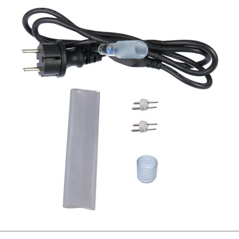 Jandei - Kit rectificador 220V hilo luminoso, retráctil, pincho y tapón Hilo luminoso 230V