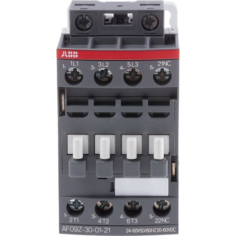 Contacteur ABB série AF, 3 pôles , 3NO, 7 A, 60 V c.c., 4 kW ( Prix pour 1 )