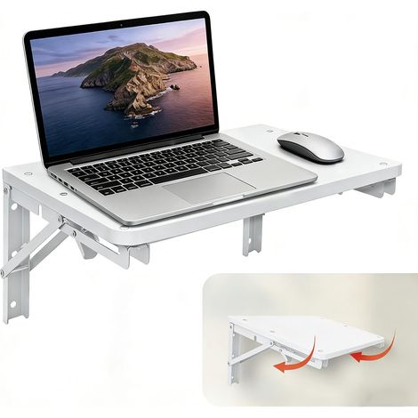 Table Murale Rabattable pour Petit Espace, 42x30cm Étagère Flottante (1/5)