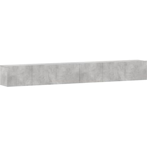 Maison Exclusive - Set di Mobili Porta TV 3 pz Grigio Cemento in Legno Multistrato