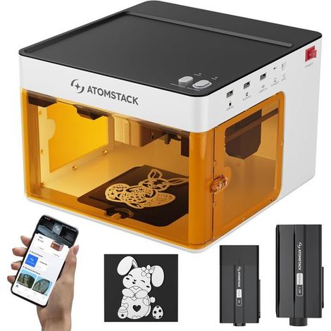 Atomstack P1 Dual Light Laser Engraver 5W Blue Light+1.2W Red Light Engraving Machine EU Plug