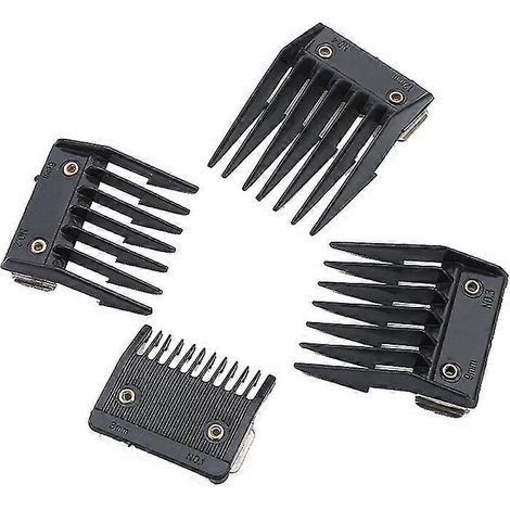 Ensemble de 4 peignes de coupe avec guide de coupe à dos métallique : 3 mm, 6 mm, 9 mm et 12 mm (1/5)