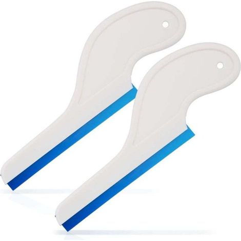 de voiture Raclette avec de l'eau souple en silicone Lame Auto Raclette avec poignée de voiture fenêtre de véhicule à laver de nettoyage, Lot de 2 (1/4)