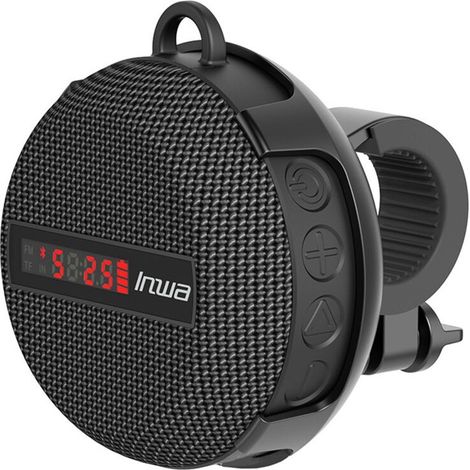 INWA Smart Speaker con display rapido, altoparlante portatile per ciclismo all'aperto, impermeabile e antipolvere - Nero