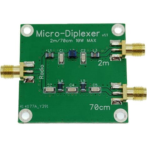 Filtre duplex micro-multiplexeur 10 W V/U 2 m 70 cm (sans boîtier) (1/5)