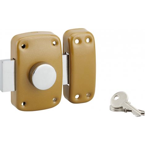 Serratura da applicare a pomolo 9014, cilindro Ø23 x 40 mm, 3 chiavi - SERRUPRIX