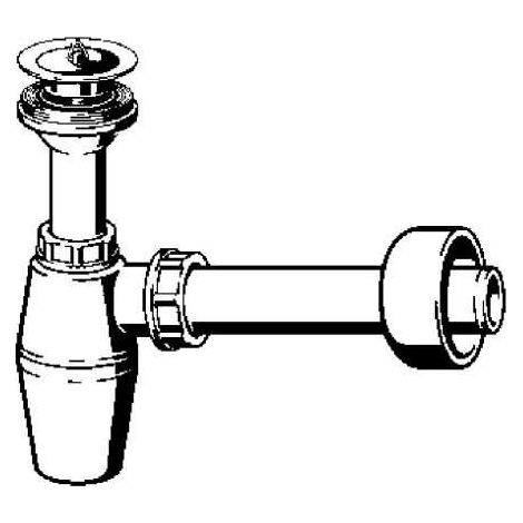 Sifone per bottiglia 5/4"x5/4" in plastica/bianco modello n. 5726PL (1/2)