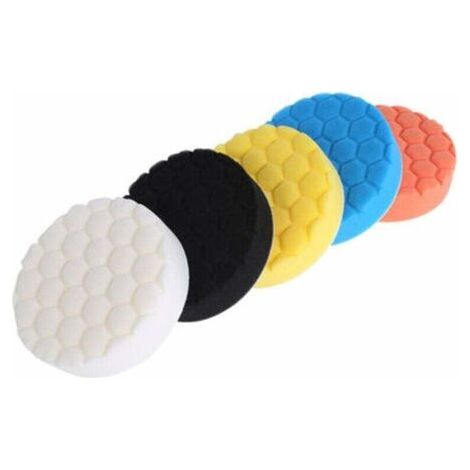 5 Pièces Pad Polissage, 125Mm/5 Pouces éponge Kit Ppolissage Voiture Pour Lustrage Carrosserie Voiture, Tampon Durable (1/5)