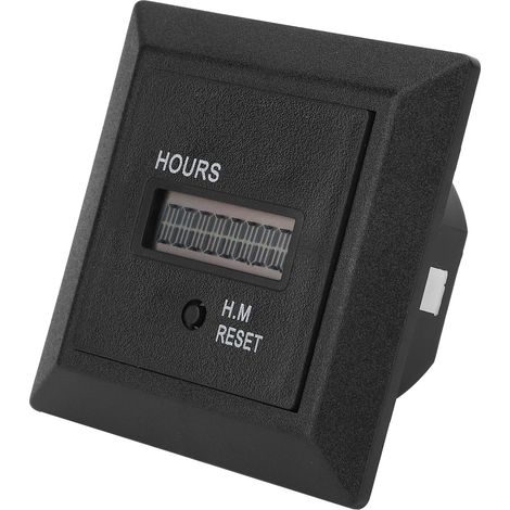Compteur horaire pour bateaux, motos, motoneiges, générateurs, tracteurs, tondeuses à gazon HM-1R 100V-250V (1/5)