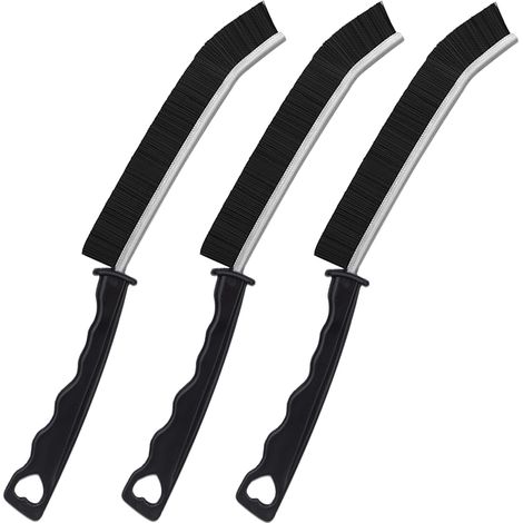3pcs Brosse Interstices, Poils Durs Alliage, Nettoyage Joints Carrelage Salle De Bain Cuisine Fenêtres