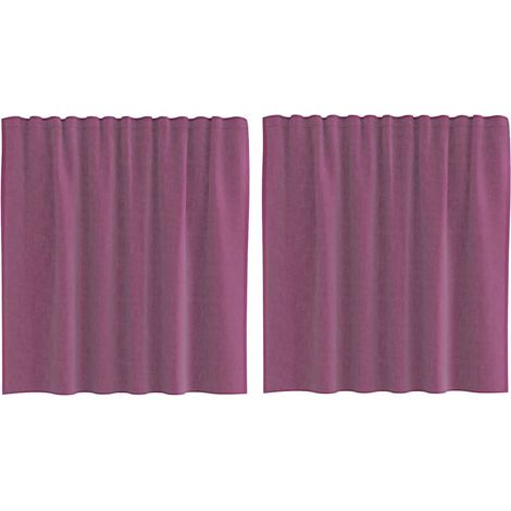 Maison Exclusive - Voile Vorhänge mit Stangentaschen 2 Stk. Lila