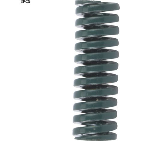 2 Ressorts de Compression en Acier Haute Précision, Diamètre Extérieur 10mm Intérieur 5mm, Longueur 70mm, Charge Élevée, Couleur Verte (1/5)