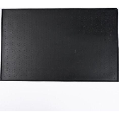 Tapis de Machine à Café, 48x30 cm Tapis en Silicone pour Machine à café, Tapis en Silicone sous la Machine à Café, pour Attraper Les Résidus de Café, Noir (1/5)