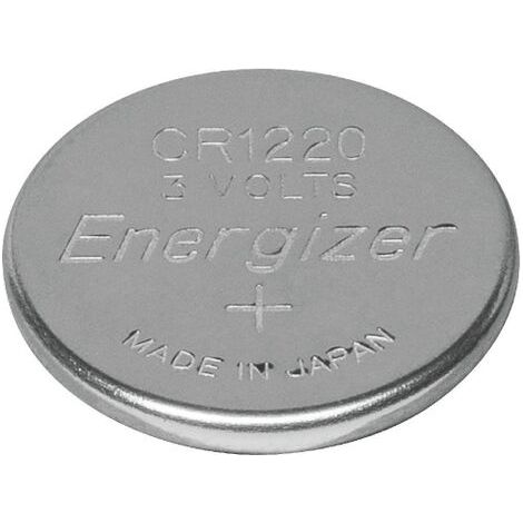 Pile bouton Energizer CR1220 lithium 3 volts 12,5 mm