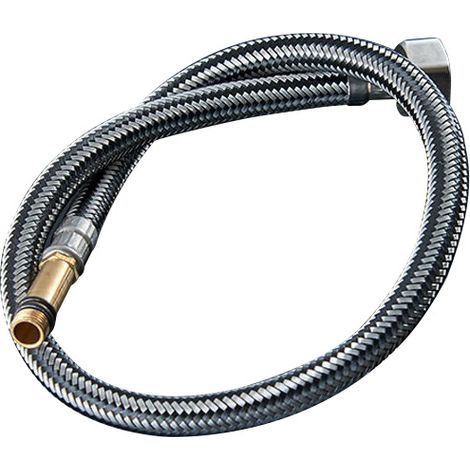 Mitigeur d'Évier Pivotant 360°, Robinet de Cuisine Hauteur 45cm, Bec Orientable, Robinetterie Mélangeur Noir, Eau Froide et Chaude pour Évier