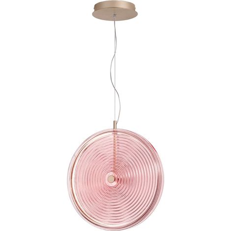 SOSPENSIONE JOKEY GRANDE ROSA 1 LUCE LED 3000K 1087LM 17W D.45CM (1/4)