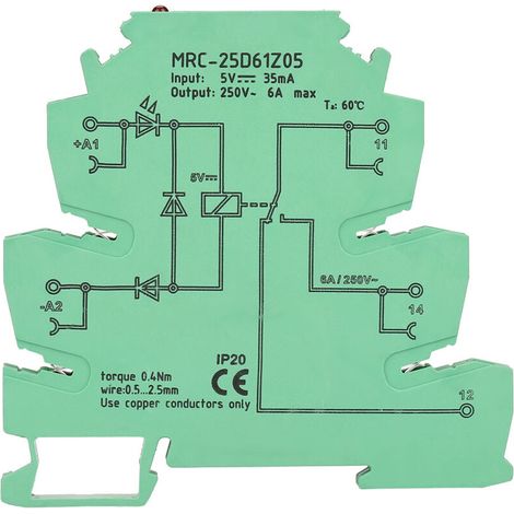 Module de Relais, Module de Relais à Semi - conducteurs ultra - mince de MRC-25D61Z05, pour Électrovanne Pneumatique à Courant Continu (1/5)