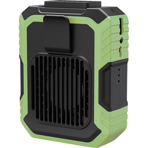 Ventilateur de Taille Rechargeable Vert 4000 mAh à 3 Vitesses avec Éclairage et Puissance Renforcée (1/3)