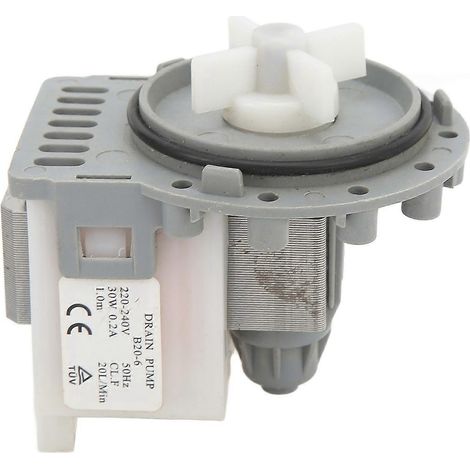 Pompe de vidange pour lave-linge, 30 W, 20 l/min, haute efficacité, 220–240 V CA (1/4)
