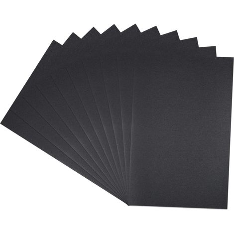 10pcs Papier De Verre Grain 180 18 x 12 Pouces Support Etanche Carbure De Silice Abrasif Feuilles De Ponçage Sec Humide Pour Finition Bois, Ponçage Métal (1/5)