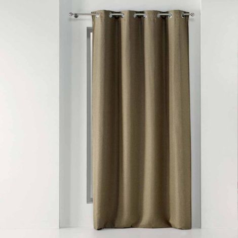 Rideau Occultant "Tissea" 135x240cm Noisette (1/3)
