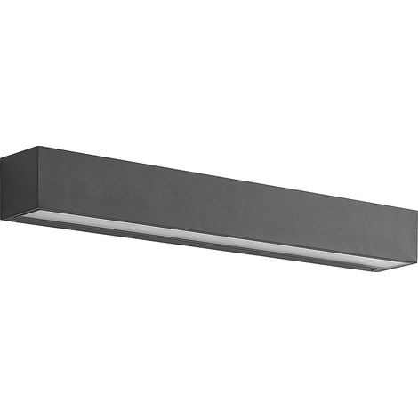 Lucande Lámpara de pared Led exterior 'Lengo' en Negro Aluminio