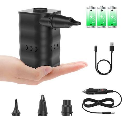 Electric Air Pump for Inflatables, Portable Air Mattress Pump for Swimming Rings, Air Mattresses, Pool Floats (1/5)