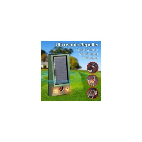 Repelente solar ultrasónico para gatos, perros y zorros, ahuyentador de plagas y repelente para jardines.