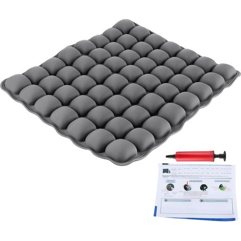 GARRYFIZH Coussin de siège gonflable 3D, antichoc, soulagement de la pression, adapté aux chaises de bureau, de voiture, de fauteuil roulant