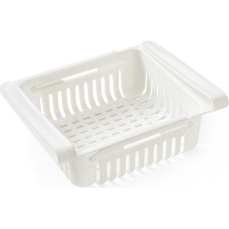 Organizzatore per il cassetto inferiore del frigorifero: contenitore estraibile senza foratura per frutta, verdura e formaggio. (1/5)