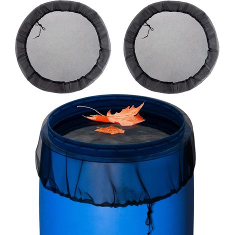 Filiyano-Filtre en maille pour récupérateur d'eau de pluie - Lot de 2 filtres de 99 cm (39 pouces) avec cordon de serrage, filet de protection pour (1/5)