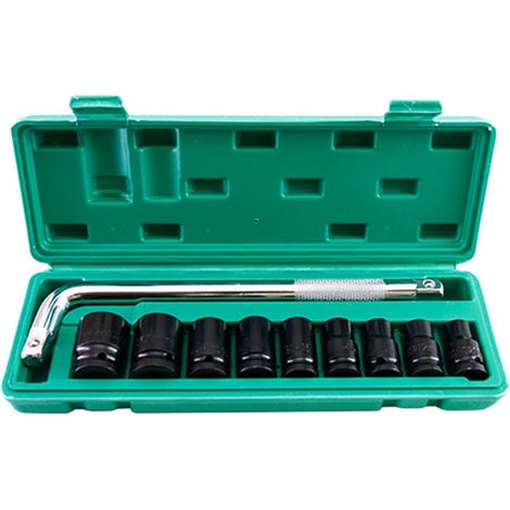 Jeu de douilles à percussion, culot de 1/2 pouce, profondeur 40 mm, douilles profondes de 10 pièces, dimensions métriques 8-24 mm (1/5)