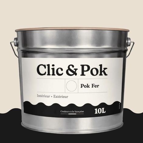 Peinture Fer Antirouille – Métal Extérieur Intérieur, Satinée, Protection Rouille - 10L - RAL 9001 - Blanc crème